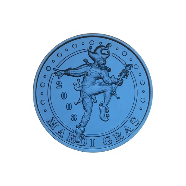 Metal Crafts Colored Aluminum Anodizing Cheap Custom Token Coins