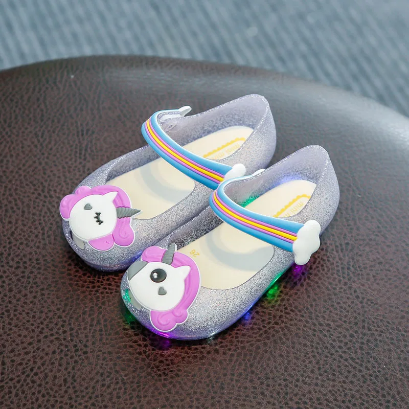 
Hot selling kids jelly sandals with light Jelly shoes kids summer sandals 