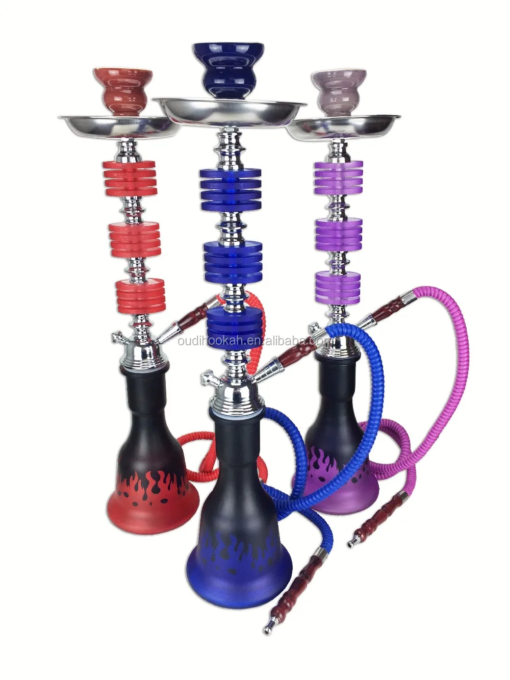 Оптовая продажа золотой кальян роскошный дизайн Китай Средний акрил обычный металлический