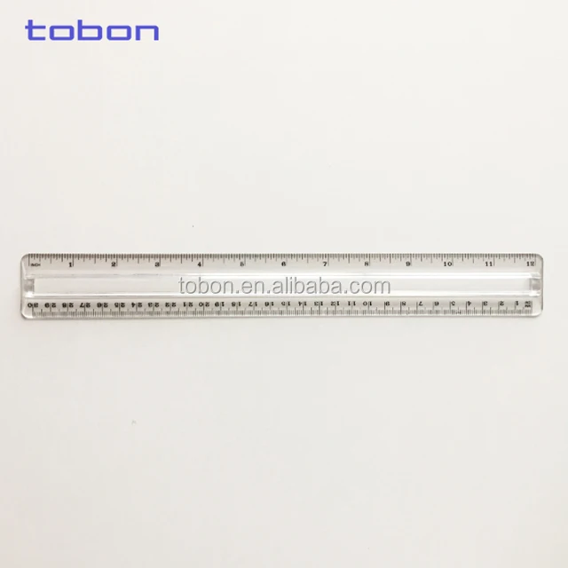 30cm transparent clear magnifying glass plastic ruler