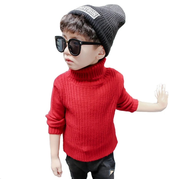 
DRLEBE1807B17 New fashion kids warm sweaters children solid sweater knitting boys sweater kids 