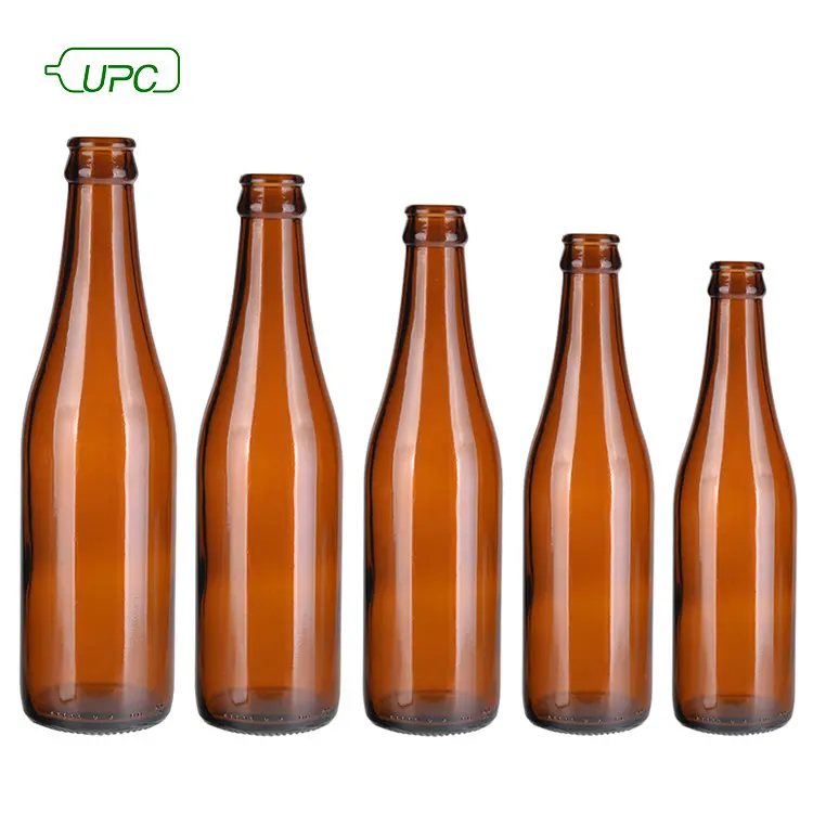 Custom 250ml 500ml 330ml beer bottle brown glass bottle 640ml green beer bottle with cap