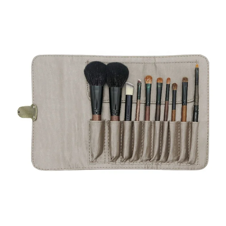 Oem best seller high end multi color cruelty free samples goat hair professional private label brushes makeup with case
