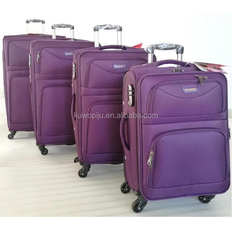 waterproof soft luggage set 3pcs trolley lightweight Spinner 4 piece suitcase travel case set