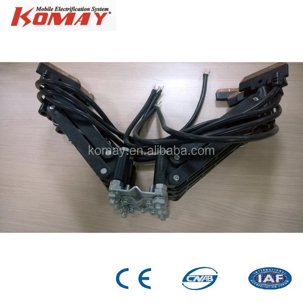 KOMAY 4P-30A double current collector on multiply conductor rail