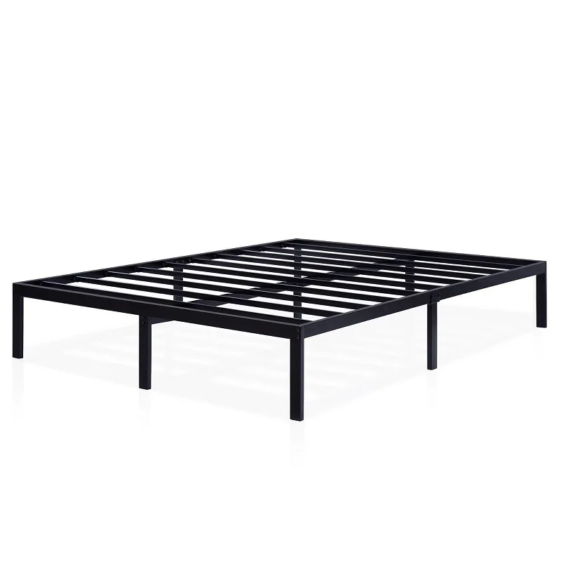 14 inch Tall Metal Platform Bed Frame Steel Slat Twin Full Queen King Size Bed