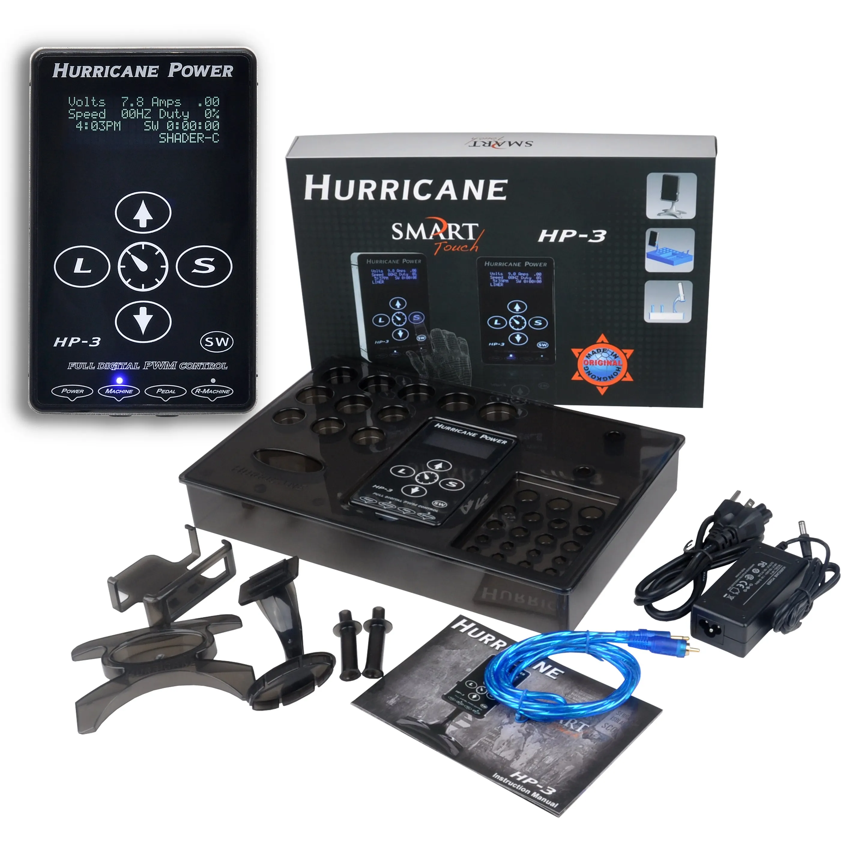 Оригинальный блок питания для татуировок HP-3 Hurricane Deluxe
