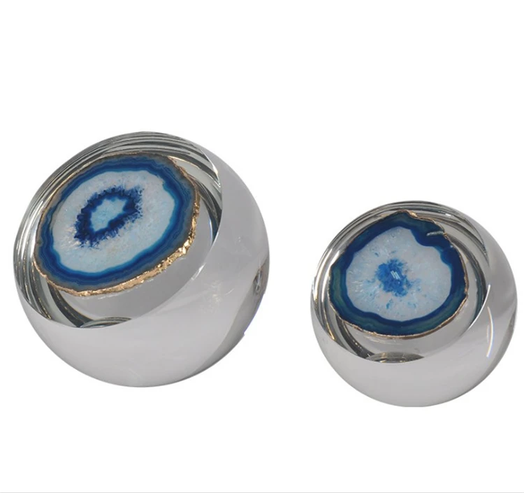 Promotional large customized crystal art glass sculpture craft bead