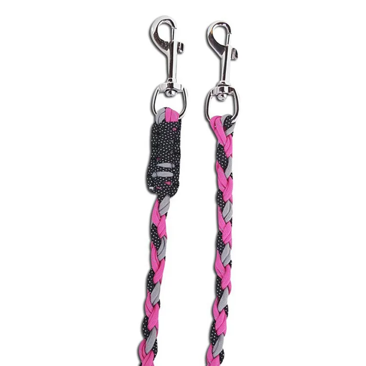 Adjustable braided paracord hands free dog running lead