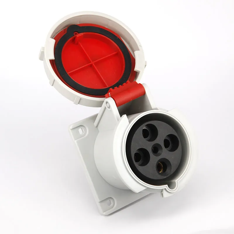 
IP67 16A 32A 63A 110-415V Industrial Receptacle Socket With TUV CE Certificate 