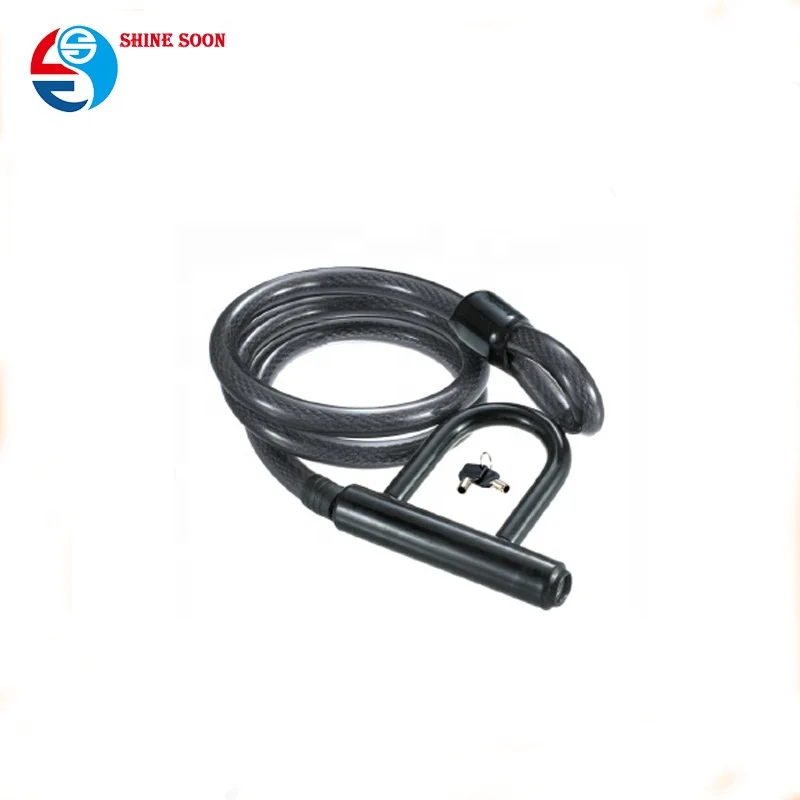 bicycle accessories high quality bicycle bike u-lock with cable 12*1500mm multilayer steel anti theft bicycle u lock bike lock
