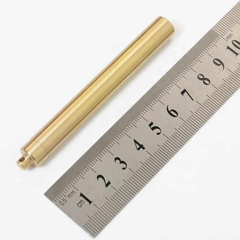 Portable emergency pills tube brass pill box waterproof toothpick holder keychain item