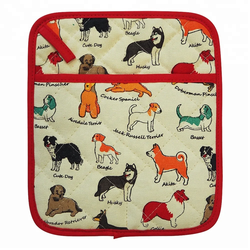 100% Cotton, Eco-Friendly & Safe Pot Holders and Oven Mitts Kitchen Set