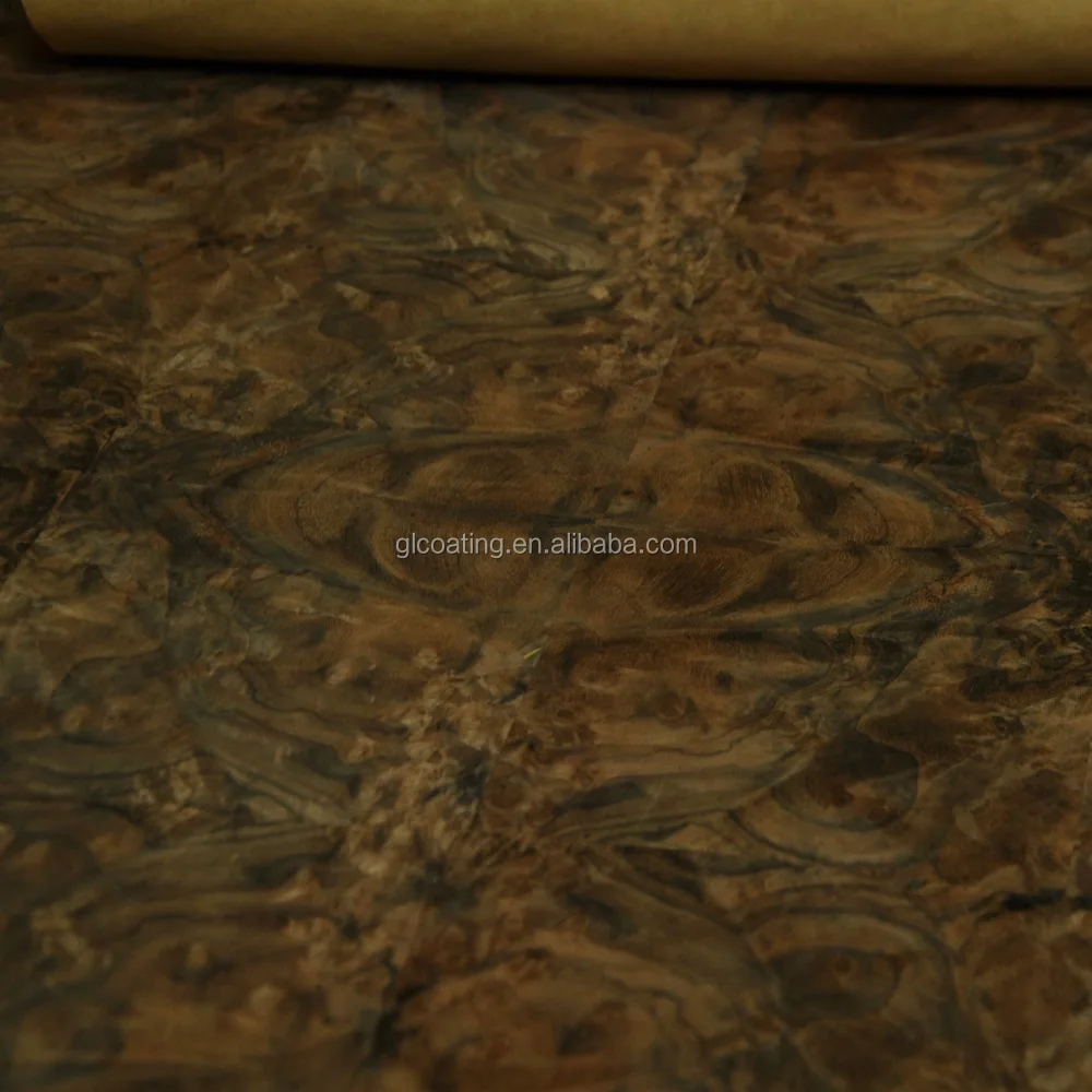 Natural wood veneer walnut burl