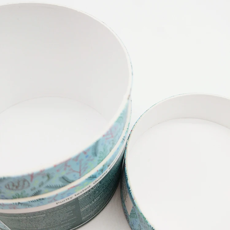 Custom Printed Essential Oil Storage Tube Packaging Rigid Paper Cardboard Luxury Round Gift Cylinder Perfume Box With Lid