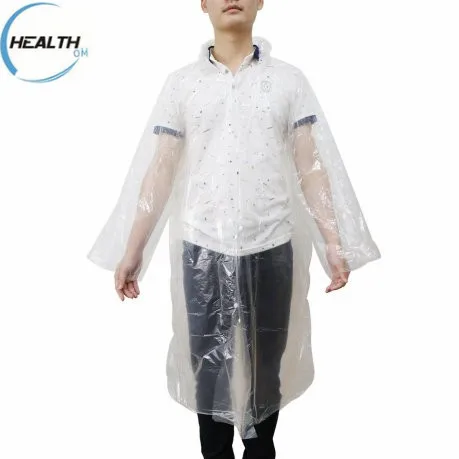 single use plastic waterproof rain poncho raincoat disposable cover all