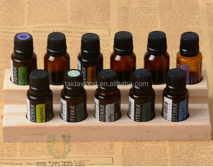 super factory customized wooden essential oil bottle holder, 5-15ml bottle wooden rack