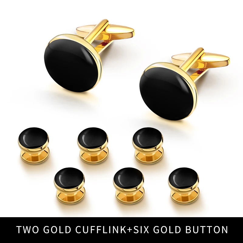 Лидер продаж, партиями по 4 шт. набор Мужская Мода Смокинг Запонки торжественный костюм для девочки рубашка с золотыми заклепками, шерсть запонки