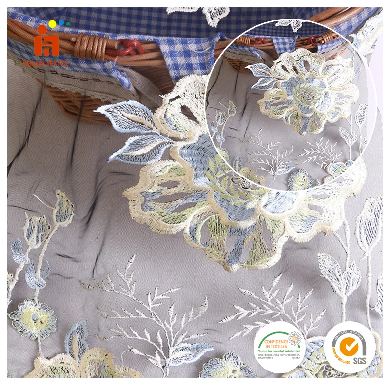 HLPD059 Rope  Innovative Products  Flat Embroidery Mesh 3D Tulle Colorful Lace Fabric