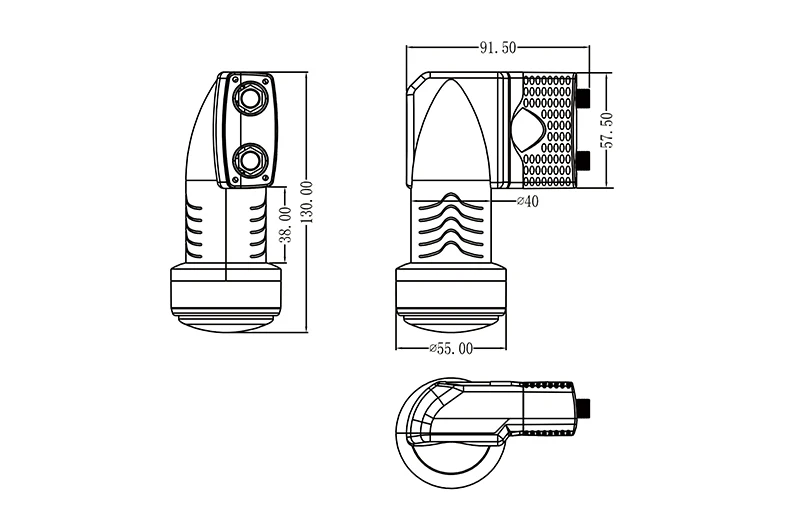 KU Band Universal Twin LNB GKF-2152 Twin LNBF