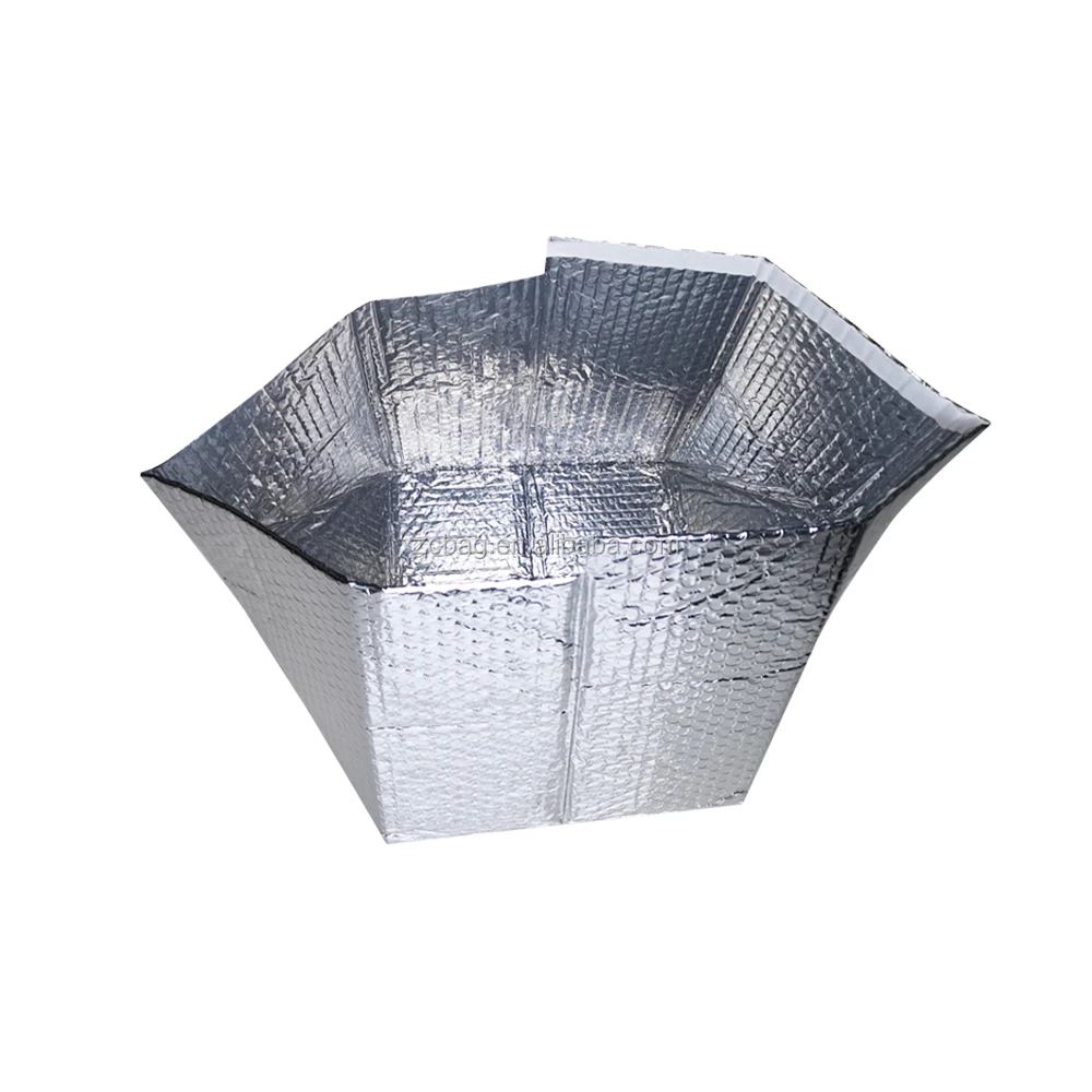 3D cool thermal insulation Green Liner insulated keep frozen cool refresh food box liners for a cardboard box delivery shipping