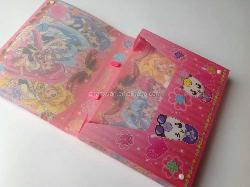 
student Decorative expanding File folder bag with handle 