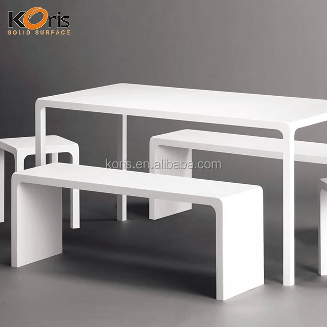 Koris customized acrylic solid surface white kitchen sink