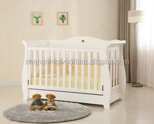 
Wholesale price baby crib/cot bed 2018 hot sale sleigh cot 