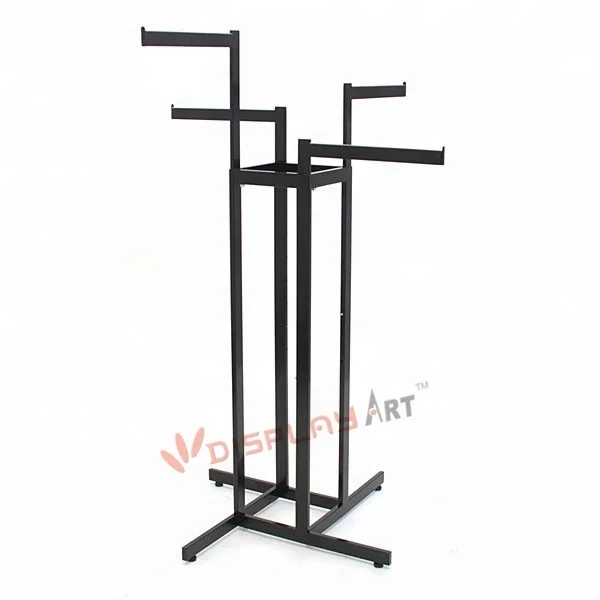 4 arm Adjustable Metal garment rack for clothes shop