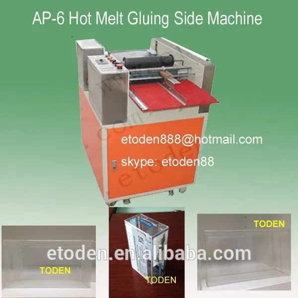 apet plastic box hot melt glue machine