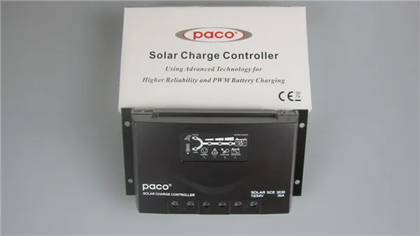 China PACO brand PWM 12V/24V Solar Charge Controller 30A