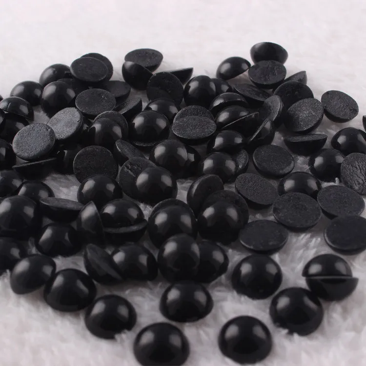 High quality fashion color half cut ceramic glue pearl beads wholesale