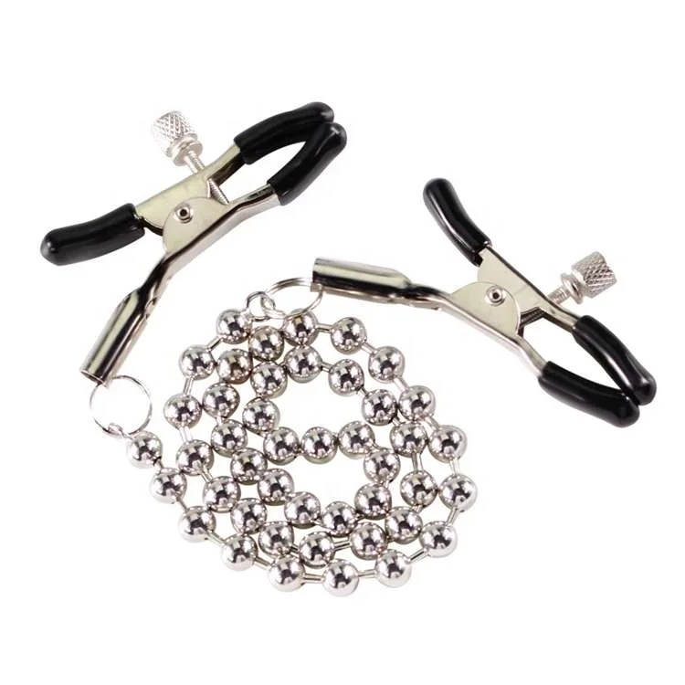 Couple Love Game Sexy Toys Stainless Metal Chains Adjustable Soft Silicone Vibrating Bdsm Nipple Clitoral Clit Clamp