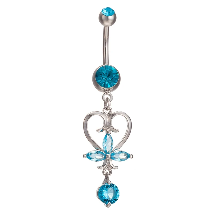 Navel Piercing Dangle Fake Pot Leaf Belly Button Ring