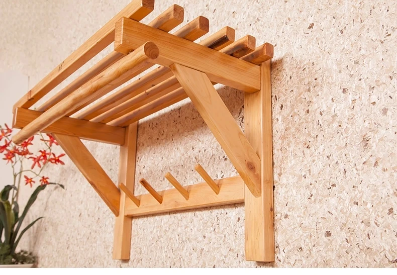 
Bathroom furniture wooden towel rack 