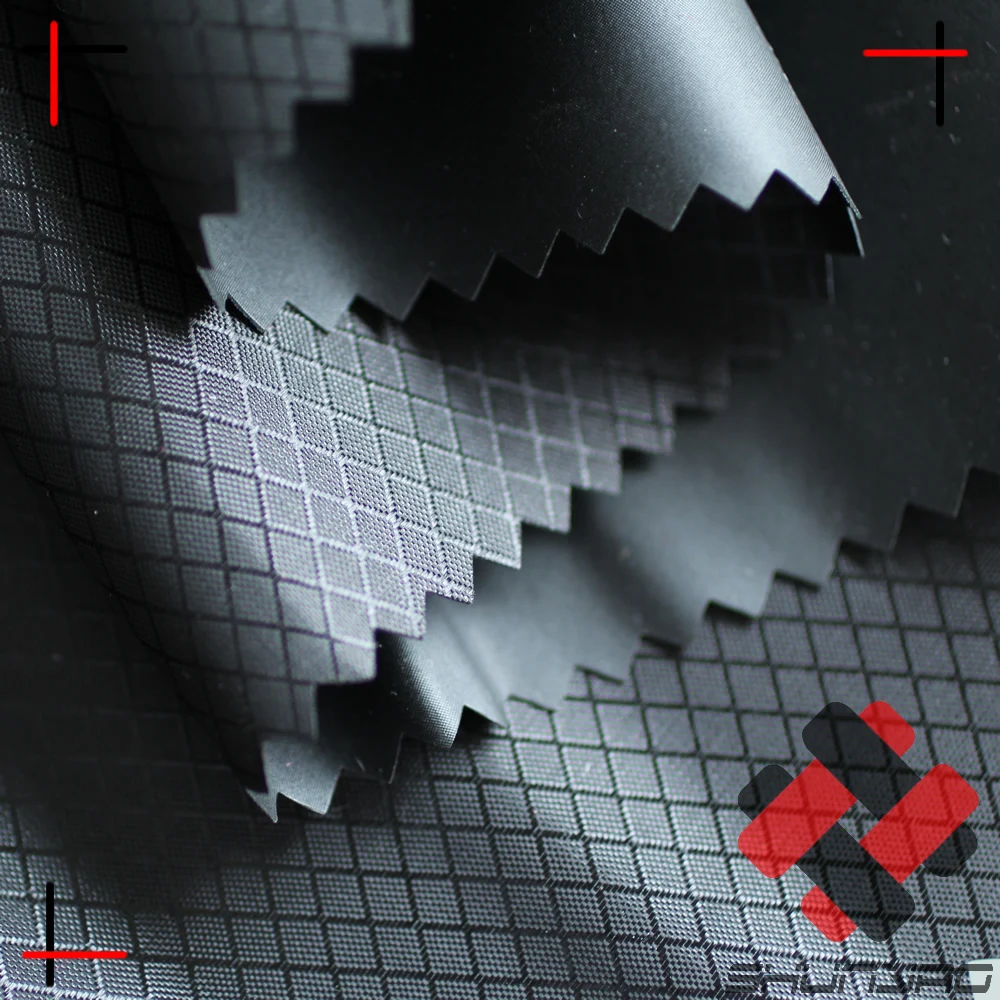 
wholesale cheap polyester oxford Shiny Diamond lattice dobby ripstop with PVC bonded school bag fabric 