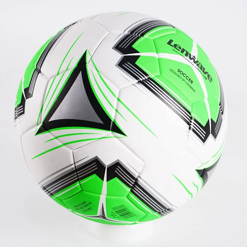 Lenwave Official size 4/5 New PU Soccer Ball thermal bonding Training pvc football with rubber bladder