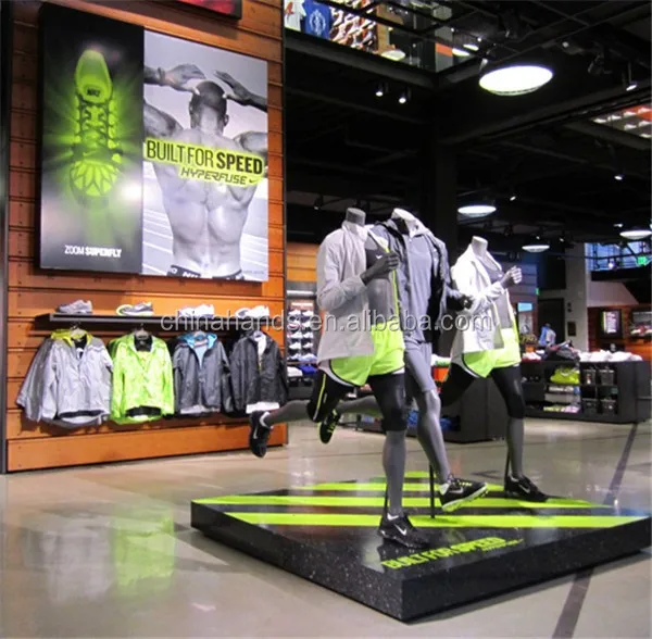 Promotion Super Quality Sport Lifestyle Retail Shop Fitting Design for Garment Display