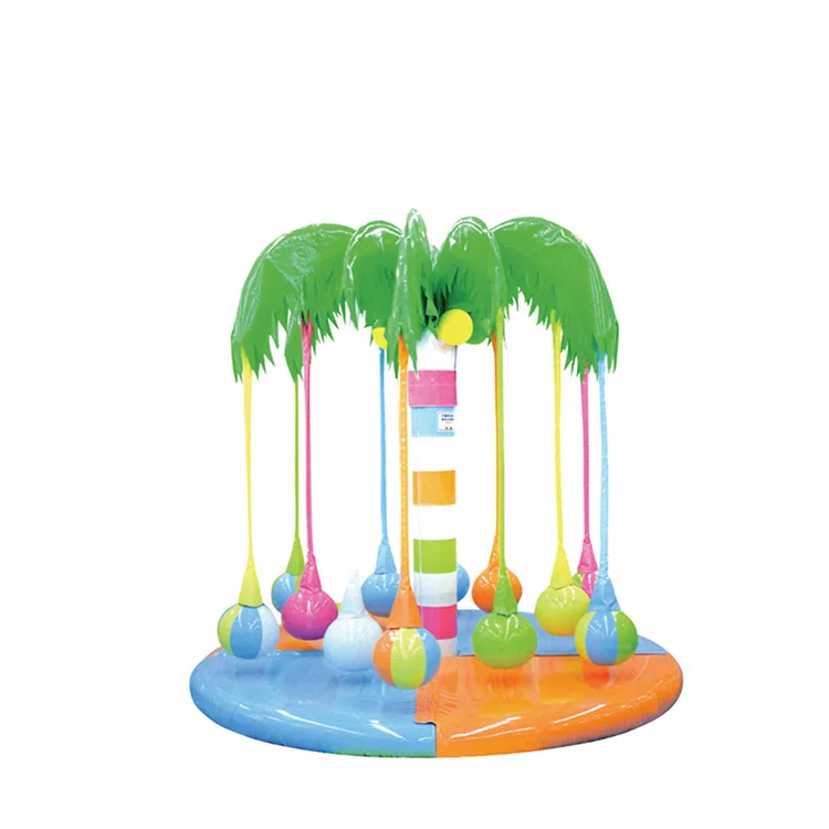 Electric Rotating Coconut Tree Ball pits slide Swing indoor playground soft play merry go round