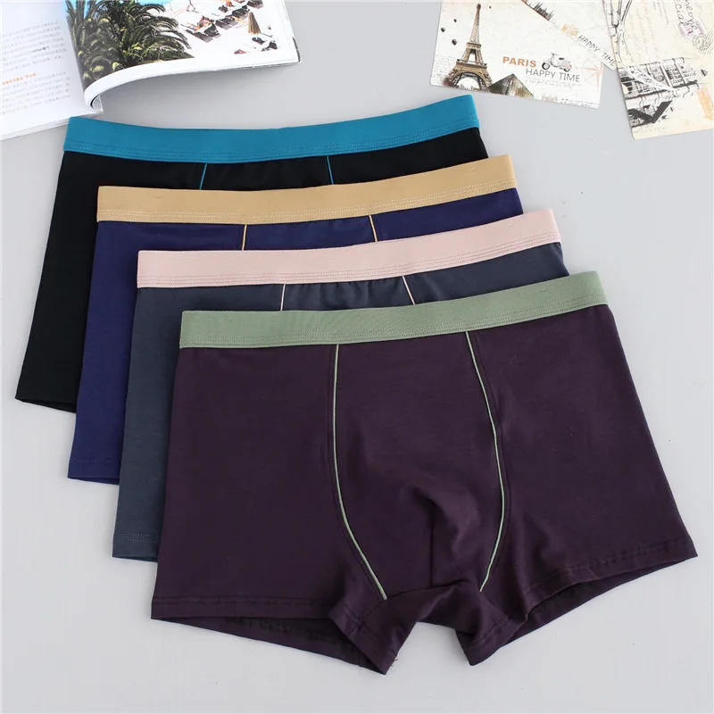 Latest Teenagers Cotton 3D seamless boxer shorts men underwear plus size undergarments
