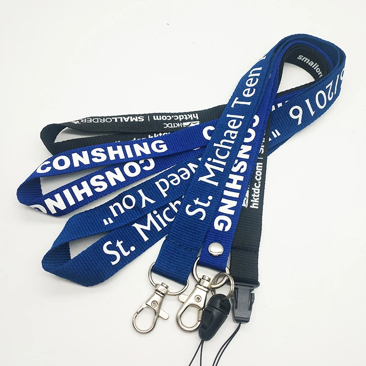 Fashion custom silicone printing neck strap lanyard