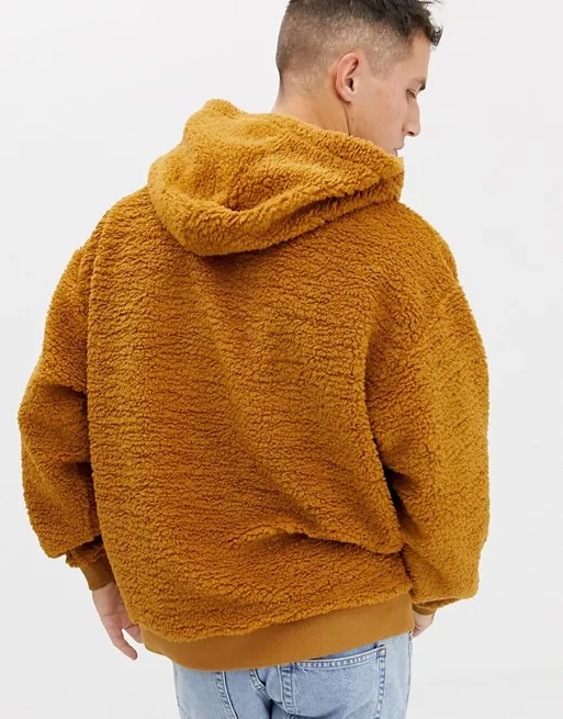 
Wholesale Bulk Plain OEM Apparel High Quality Plain Sherpa Berber Fleece Hoodies 