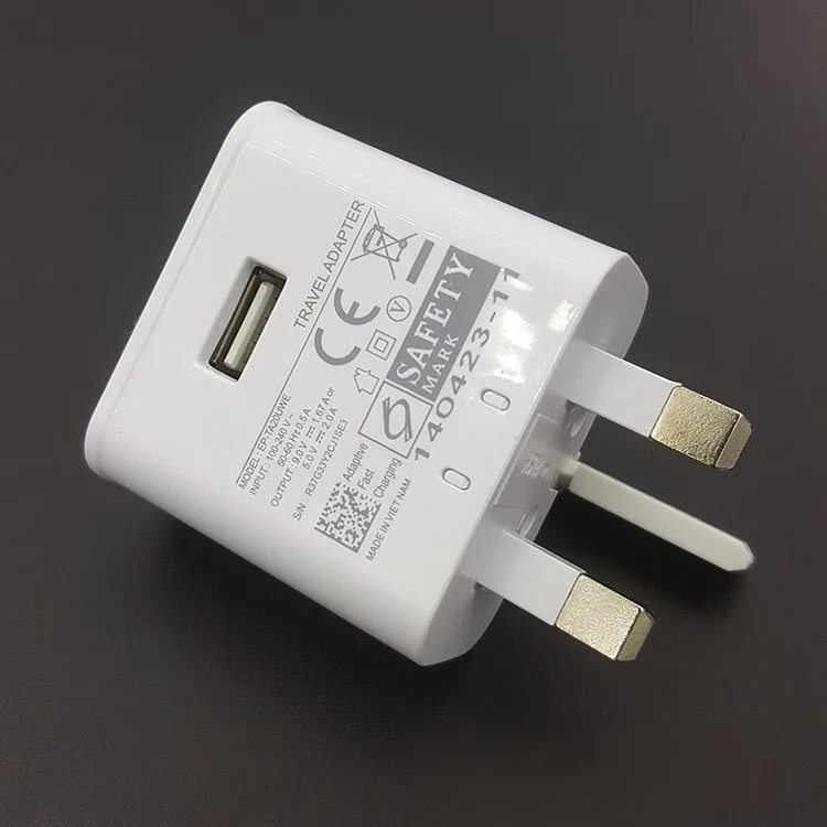 
S6/S7/S8/S9/S10 3 pin plug British Specification plug QC3.0 fast charger adapter white/black for samsung fast charger for uk 