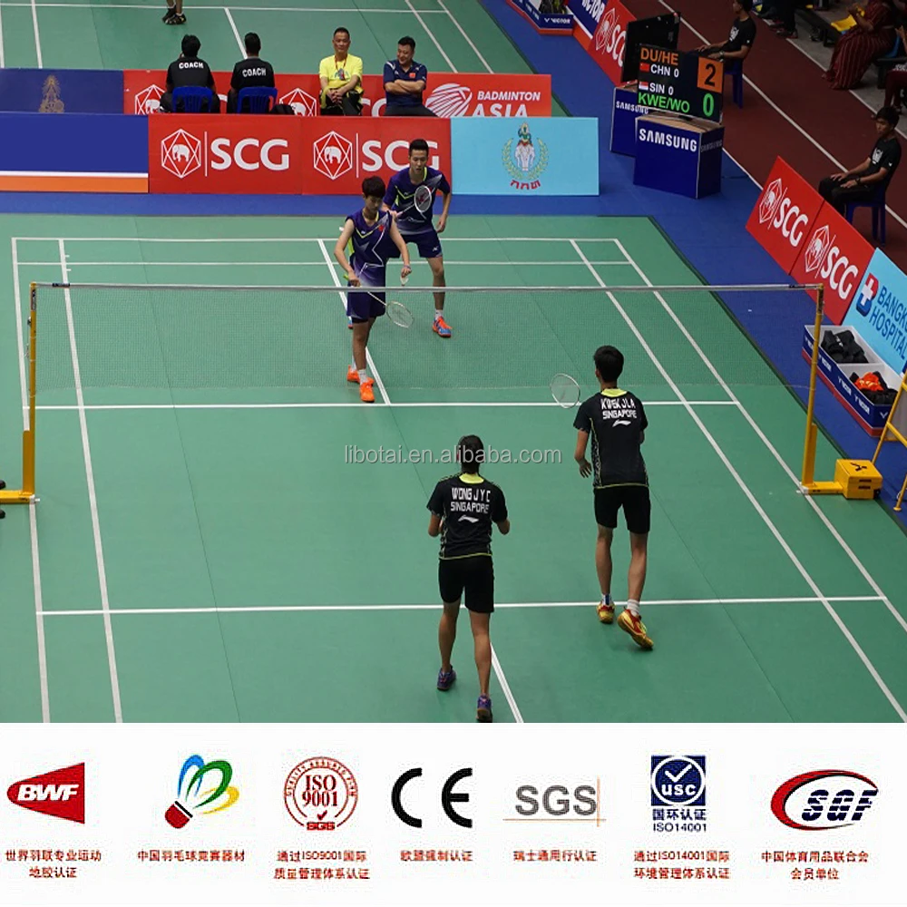 Professional sports floor tiles floor portable badminton court flooring