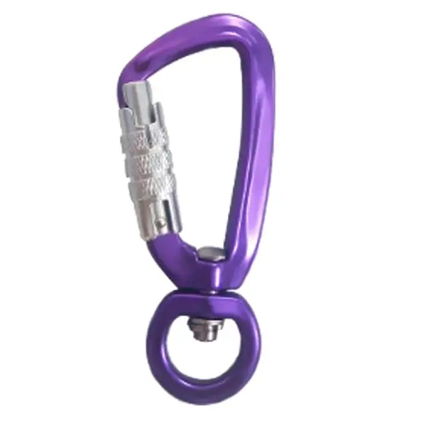 Swivel Hook Climbing Carabiner Aluminium Alloy Dog Leash Carabiner Locking