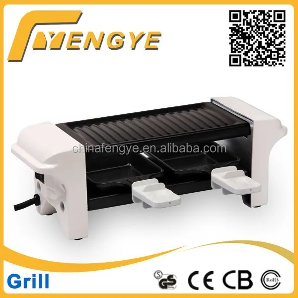 Mini raclette Grill  wood handle  real wood handle nature wood grill