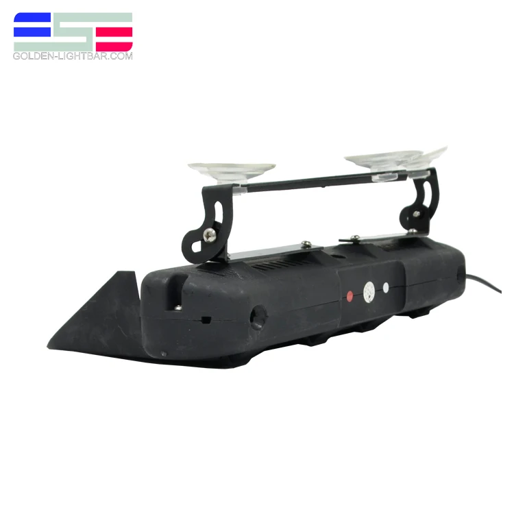 Suction Cups Mount Emergency Warning Red White LED Visor Strobe Light