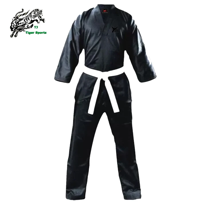 Custom Logo OEM Martial Arts Wear Black Taekwondo Uniform at Factory Price