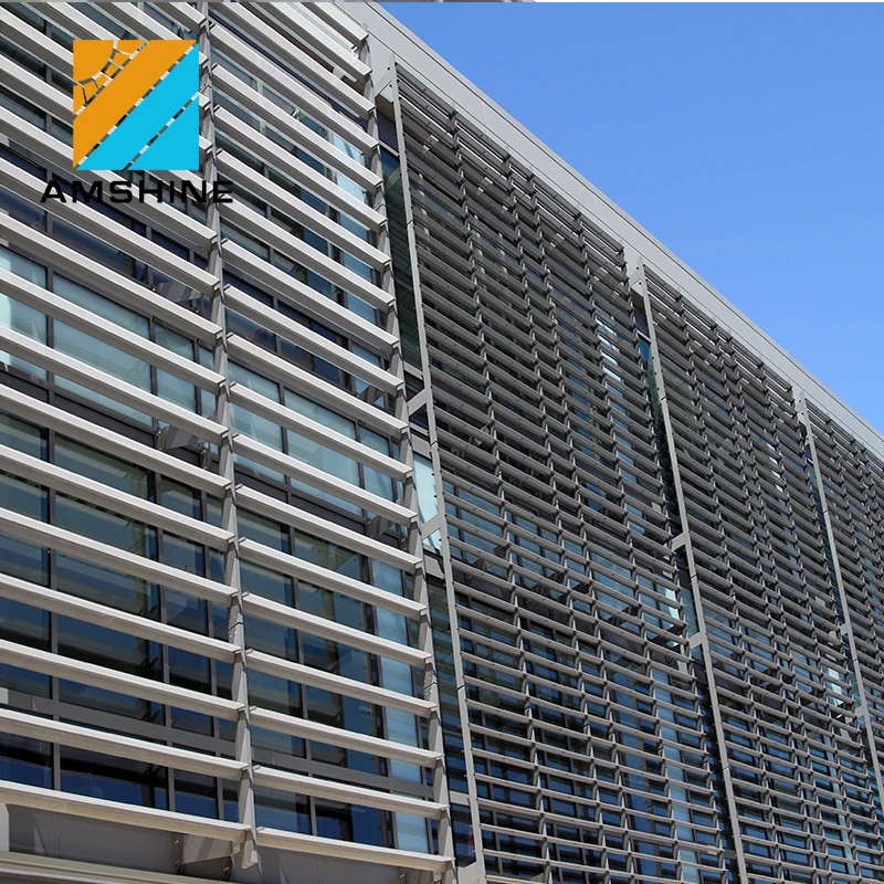 Vertical Opening Facade Design Exterior Aluminium Vertical Louver
