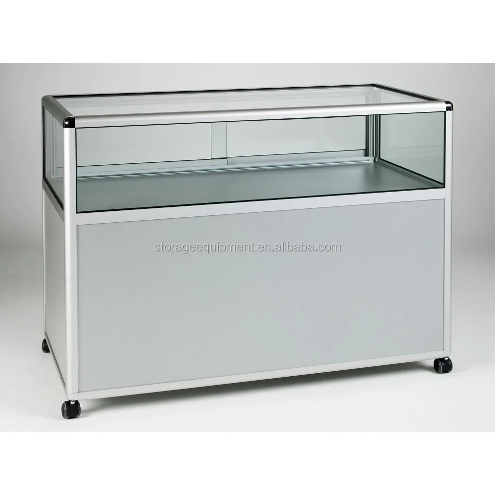 Стеклянная витрина для ювелирных изделий со светодиодными лампами